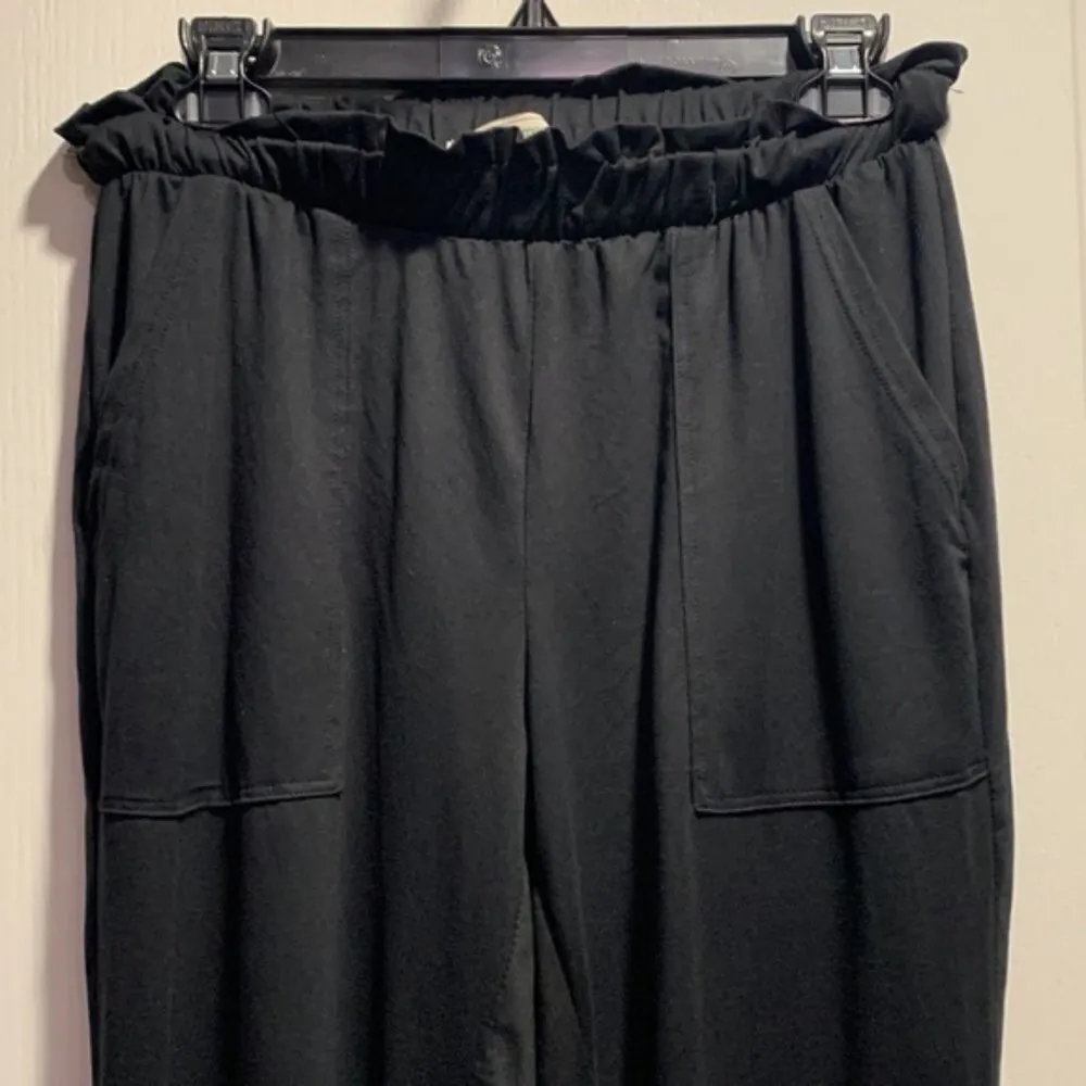 No Comment NY LA Black Soft Pocket Joggers Size Med EUC #4108 - Image 10
