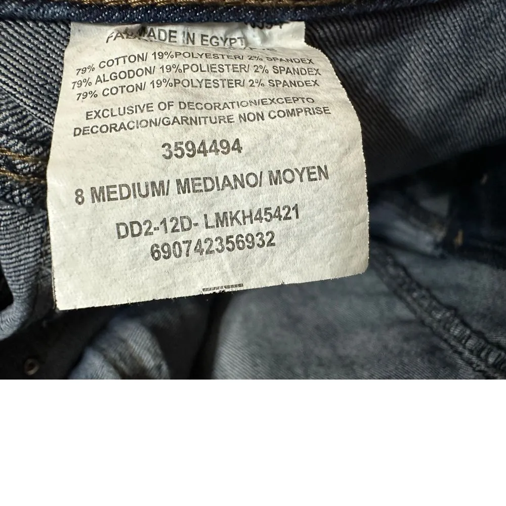 Lee Slender Secret Women's Denim Bermuda Shorts Low Waist Blue Medium‎ size 8 - Image 4