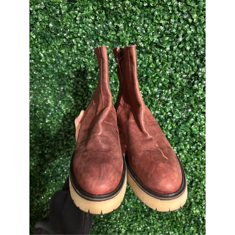 Free People James Chelsea Lug Sole Boot in Cherry Chocolate Sz 10 NWOT - Image 6