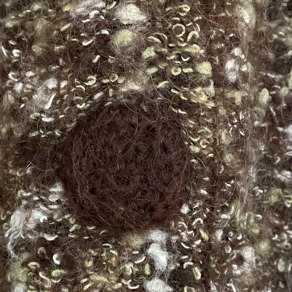 Vintage Boundary Waters brown womens open front knit sweater 34% mohair size M Size M - Image 4