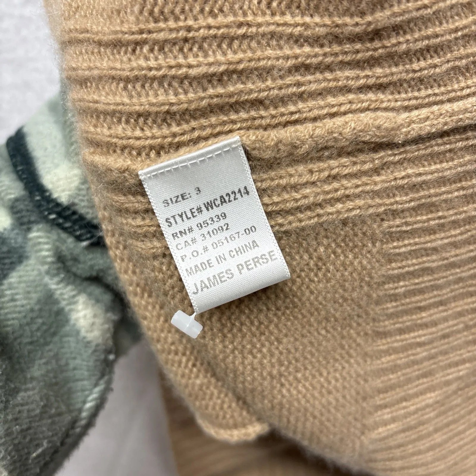 James Perse Sz 3 100% Cashmere Long Cardigan Sweater Tie Belt Sleeveless Tan - Image 4