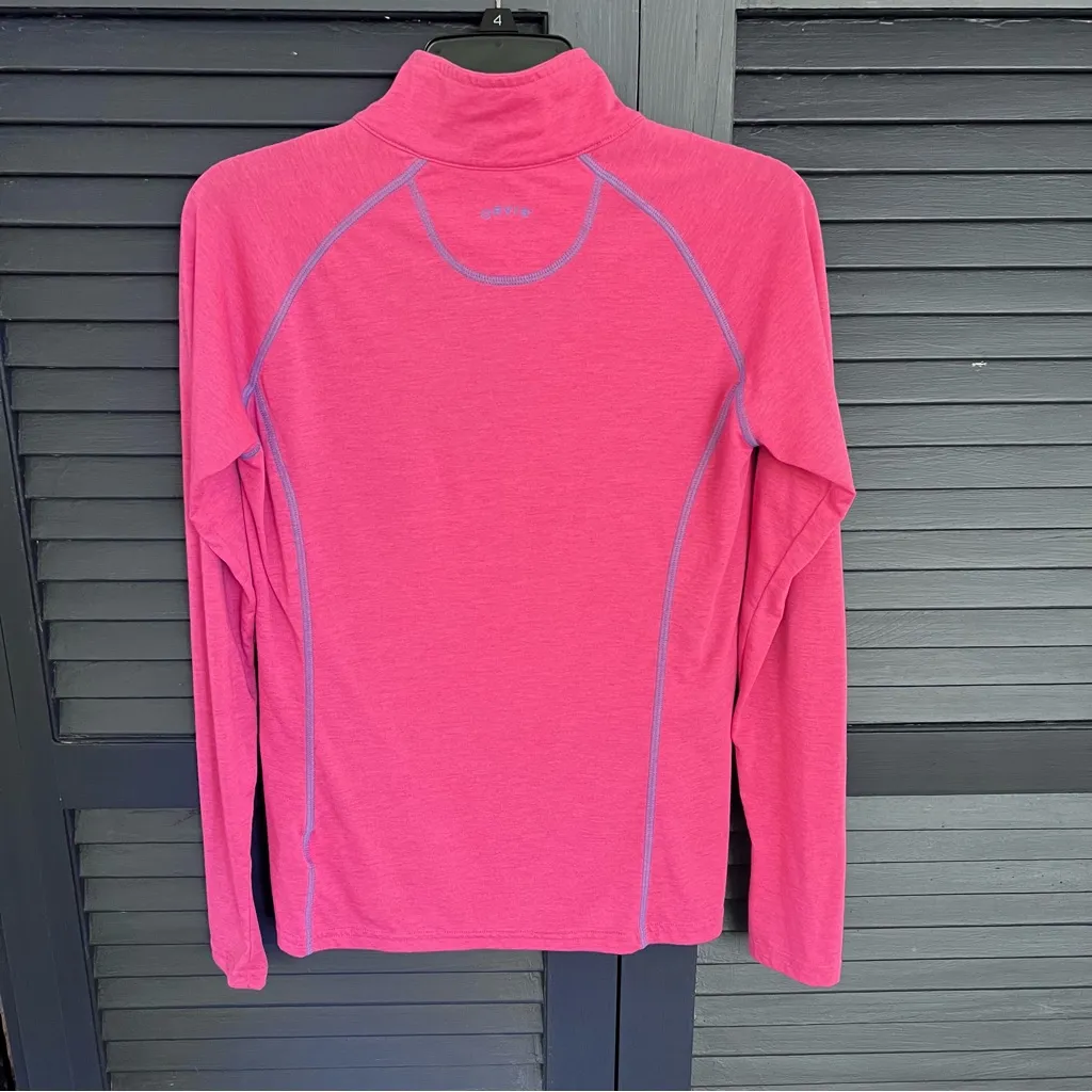 Orvis  Trout Bum pink quarter zip pullover S - Image 4