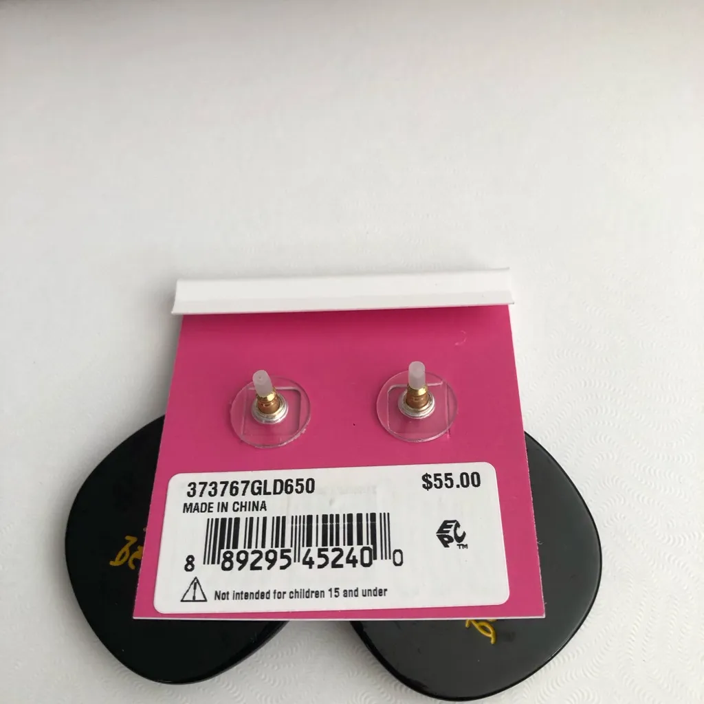 Betsey Johnson Party Animal cat queen earrings. New in package. - Image 2