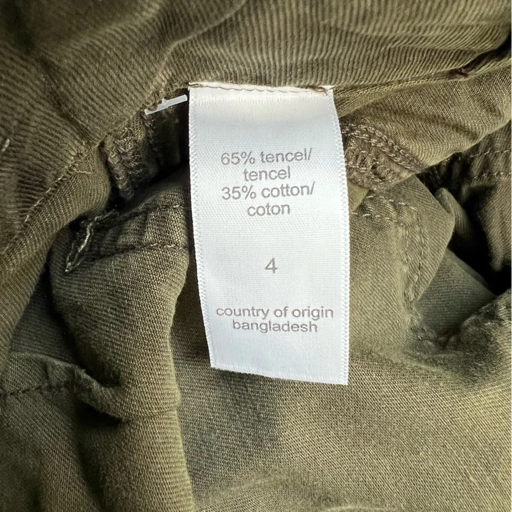 Maurices high waisted paper bag tencel pants dark green. Size 4 nwt - Image 8