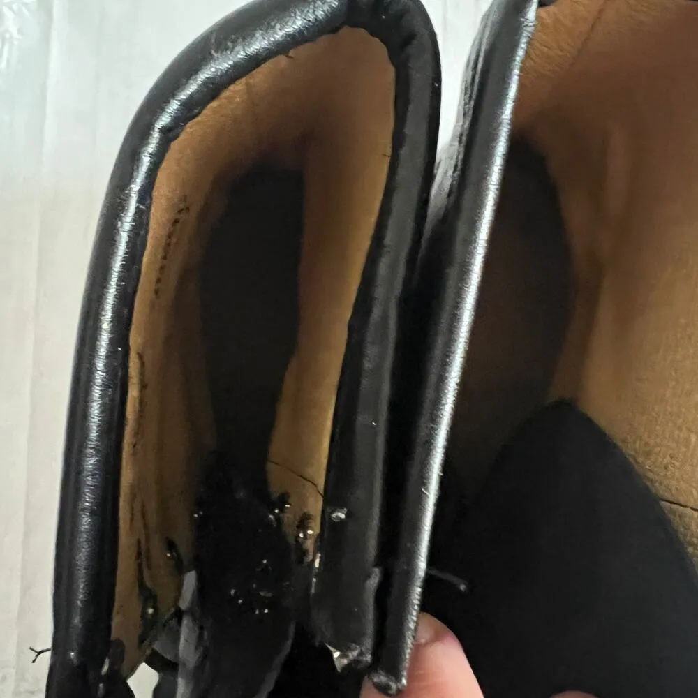 AMERICAN VINTAGE Laredo Boots Women's 6.5 Black Leather Kiltie Granny Roper USA - Image 9