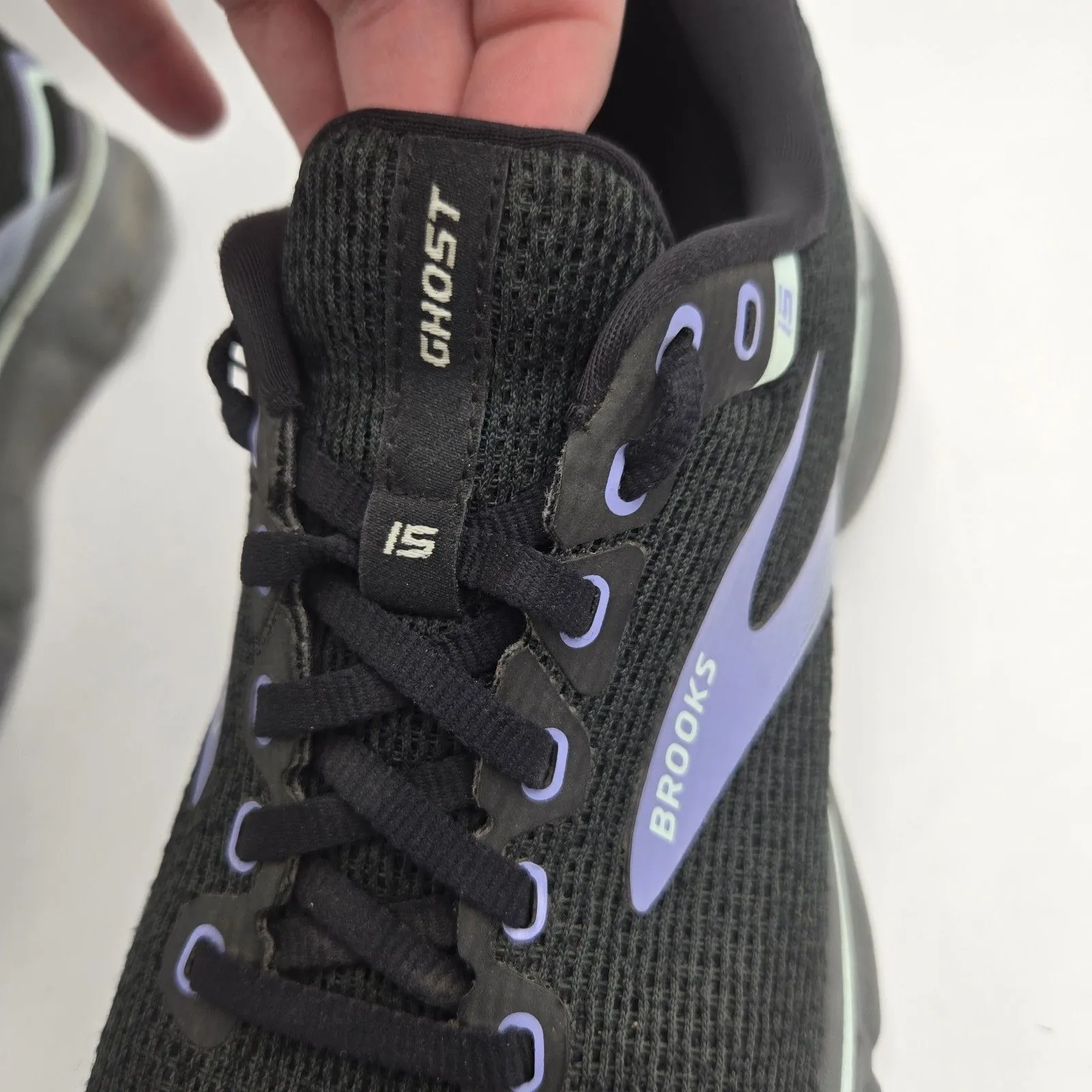 Brooks Ghost 15 Womens Size 8.5 Black Purple Running Shoes Sneakers 1203801B011 - Image 10