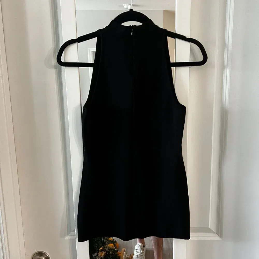 457 Givenchy Sleeveless Blouse Size Large Color Black - Image 5