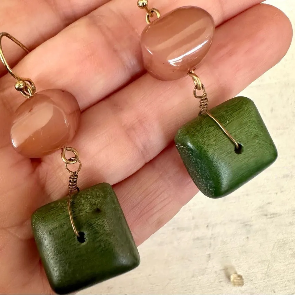 Chico’s Diadora green and orange drop earrings - Image 6