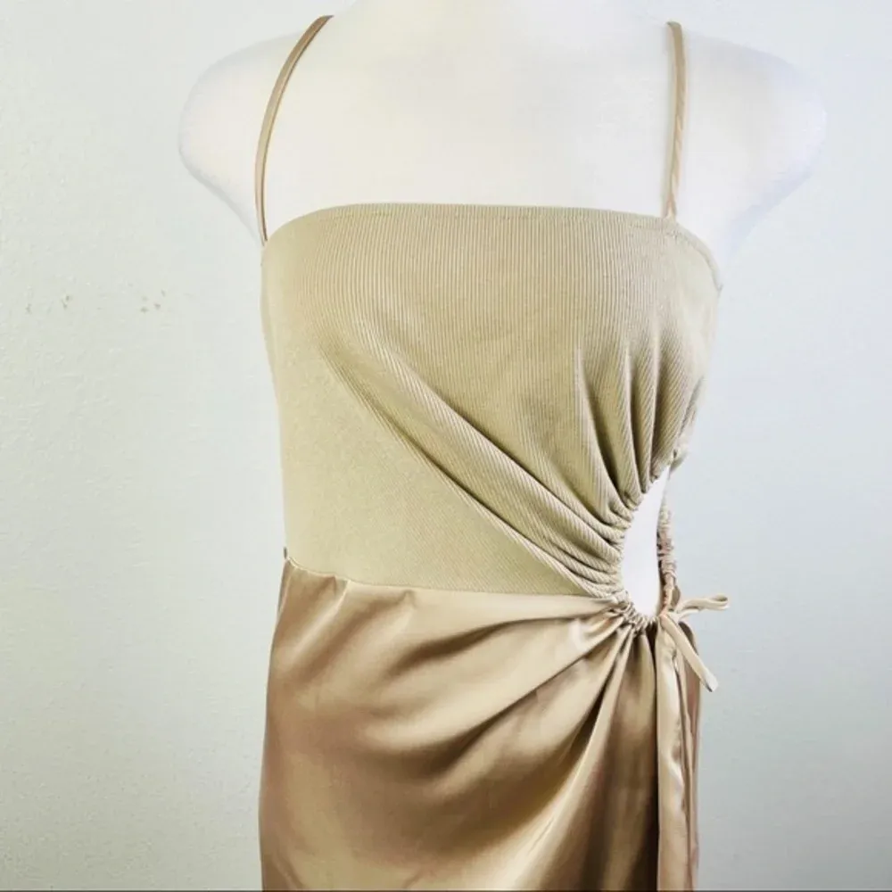 IDEM DITTO Champagne Cut Out Slip Dress Size Medium‎ - Image 10