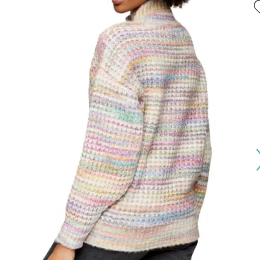 chunky turtleneck sweater soft multicolored US Size. 8-10 NWT - Image 2