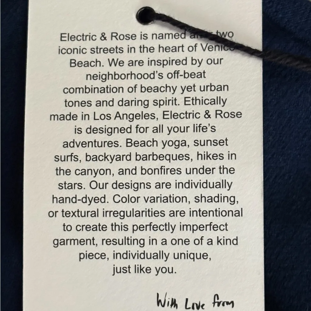 Electric & Rose Deep Blue Maxi‎ Dress Linen Blend Size XL NWT - Image 5