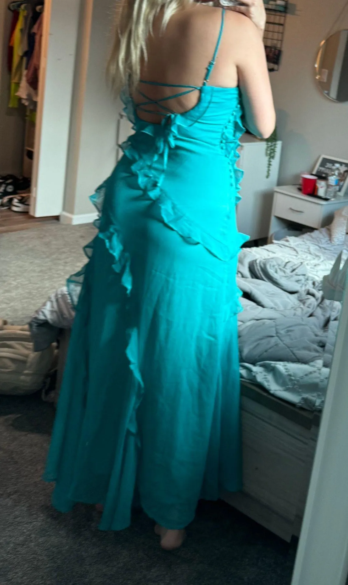 Turquoise Vici Maxi Dress - Image 3