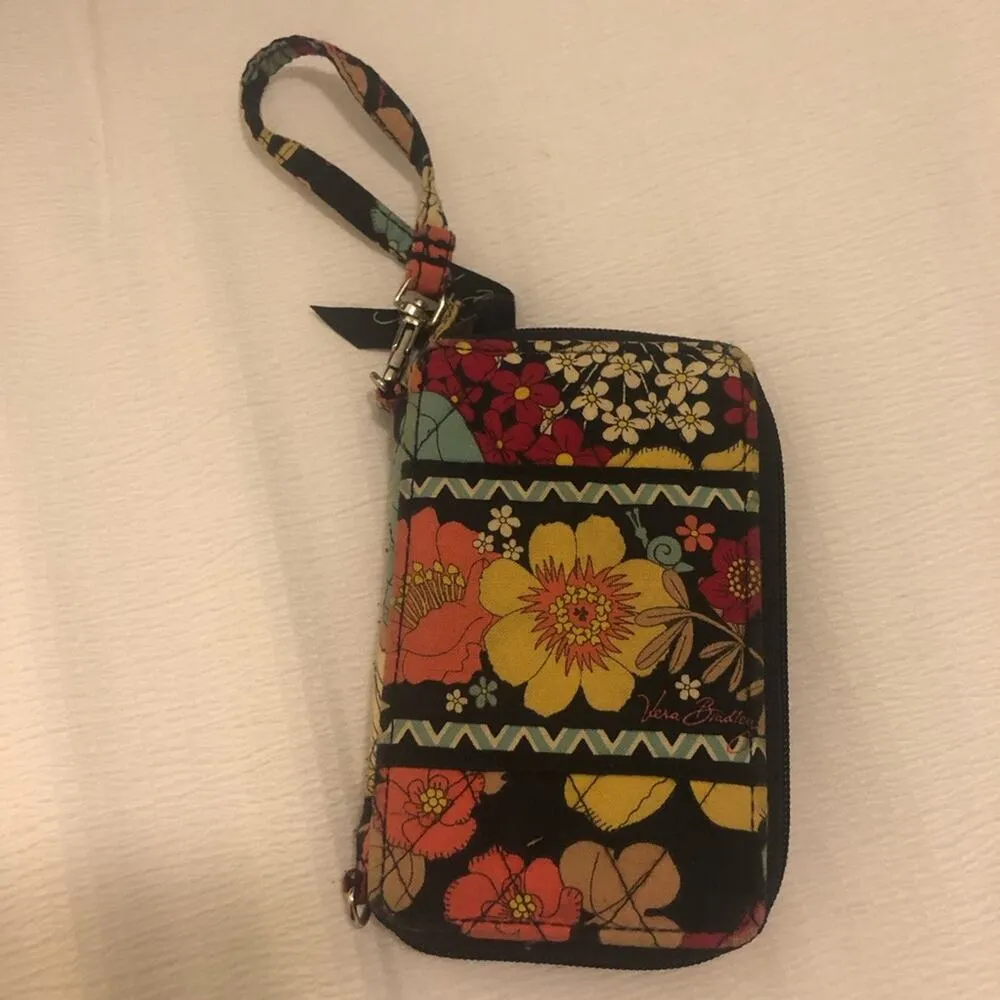 Vera Bradley Happy Snails Floral Print Zip Around Wristlet Phone Wallet - Image 4
