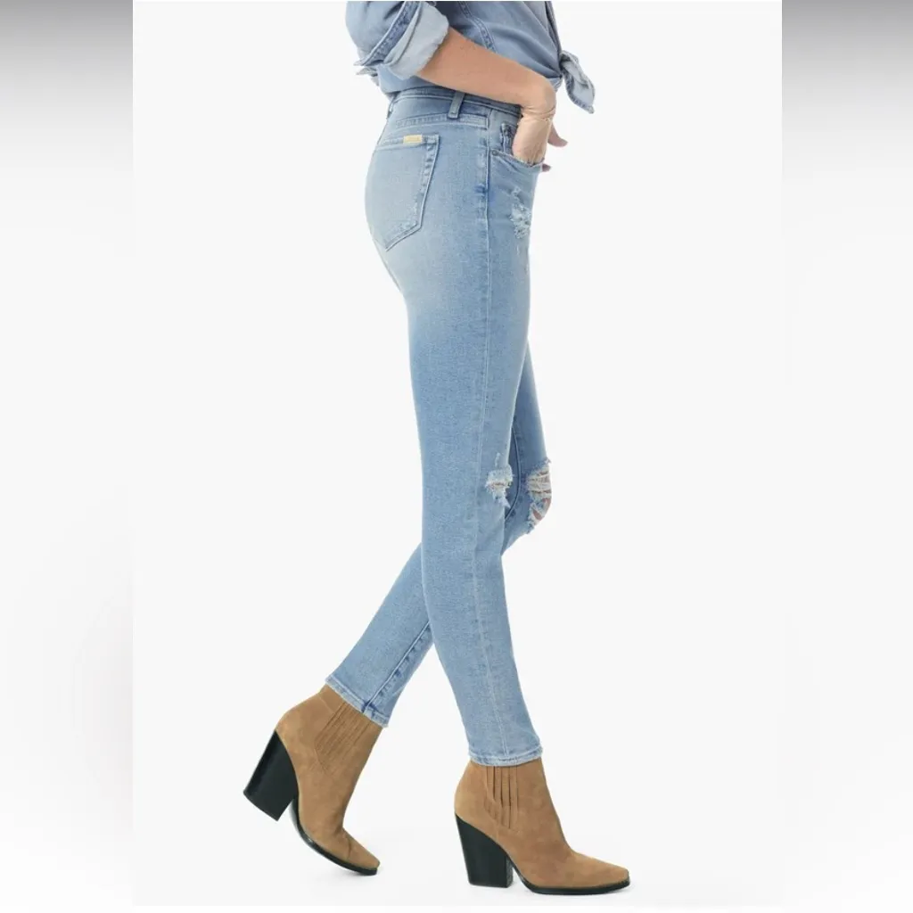 Joe’s Jeans Shailene The Icon Mid Rise Skinny Ankle Light Wash Ripped Denim - Image 2