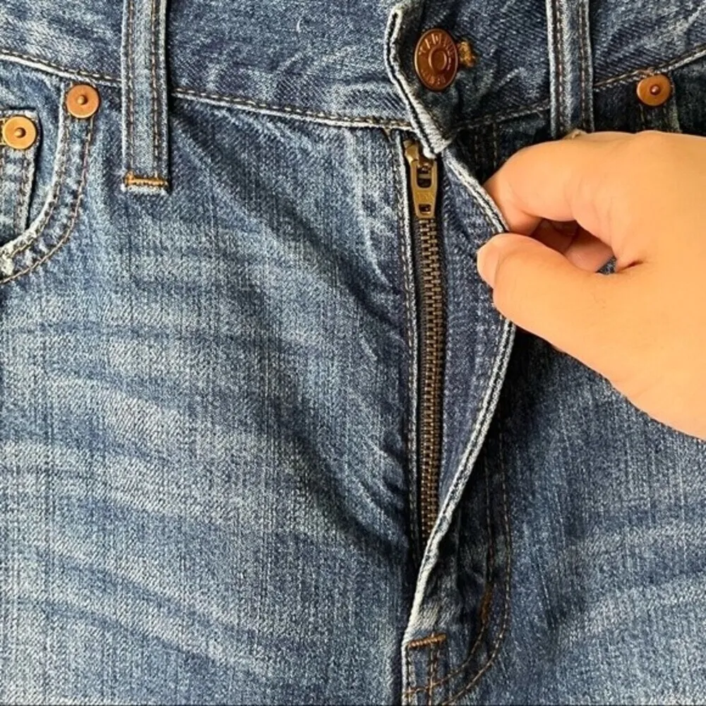 Madewell The Perfect Summer Jean Destructed High Rise Tapered H5823 Size 28 - Image 7