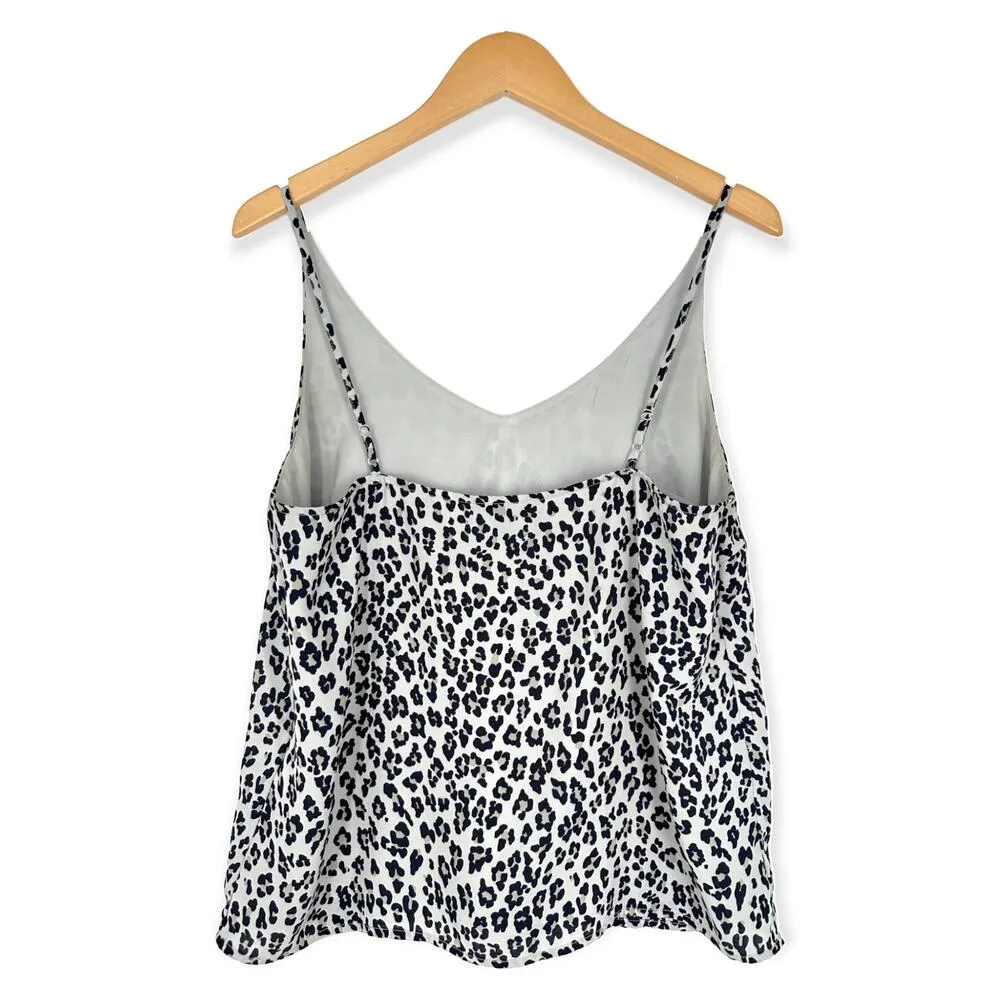 Banana Republic | Medium | Grey and Navy Leopard Print V-Neck Tank Top Camisole - Image 4