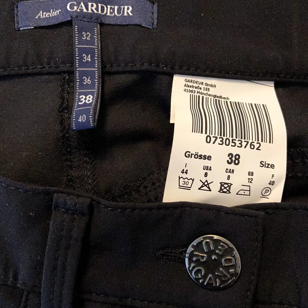 Atelier Gardeur Inga Jeans Straight Leg 48% Cotton High Waisted Black 38 6 - Image 3