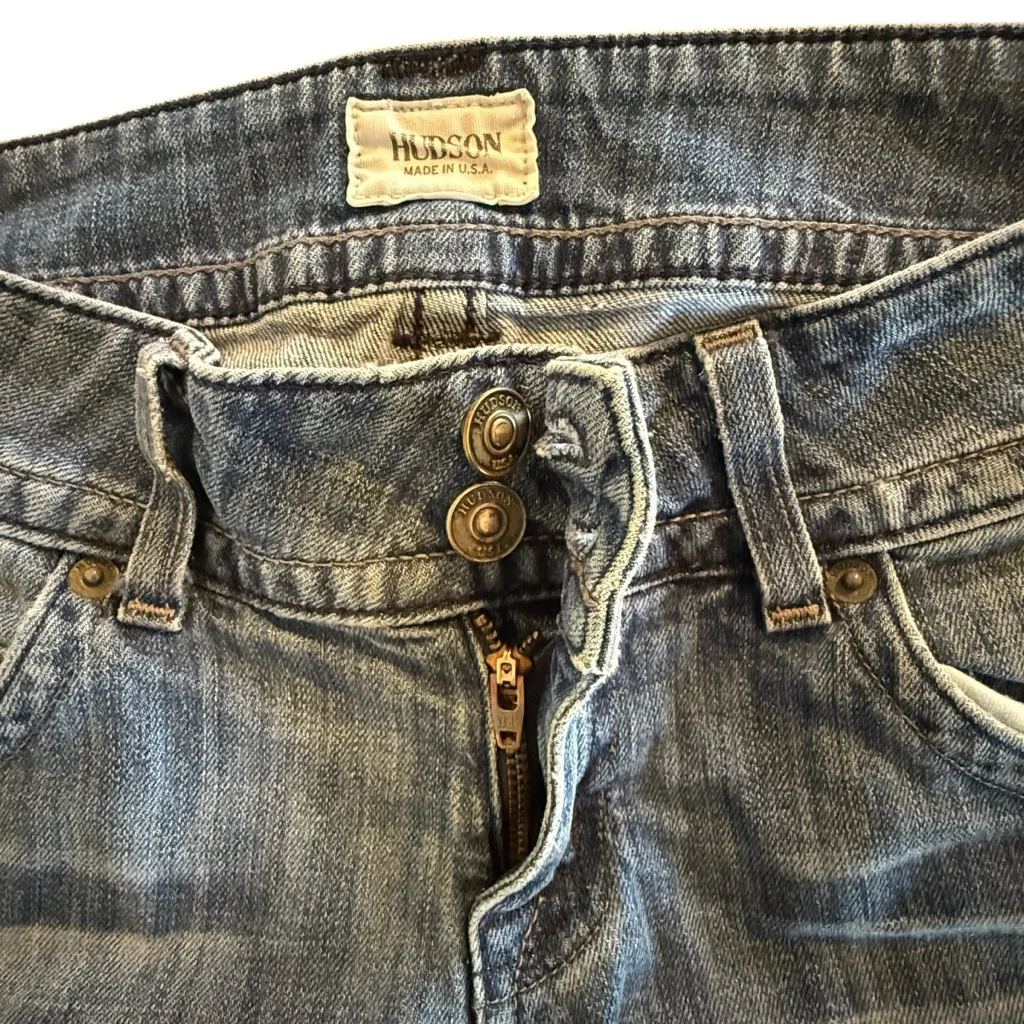 Hudson Jeans W170DHK Bootcut Low Rise Jeans Raw Hem – Lau Wash – Women’s Size 26 - Image 3