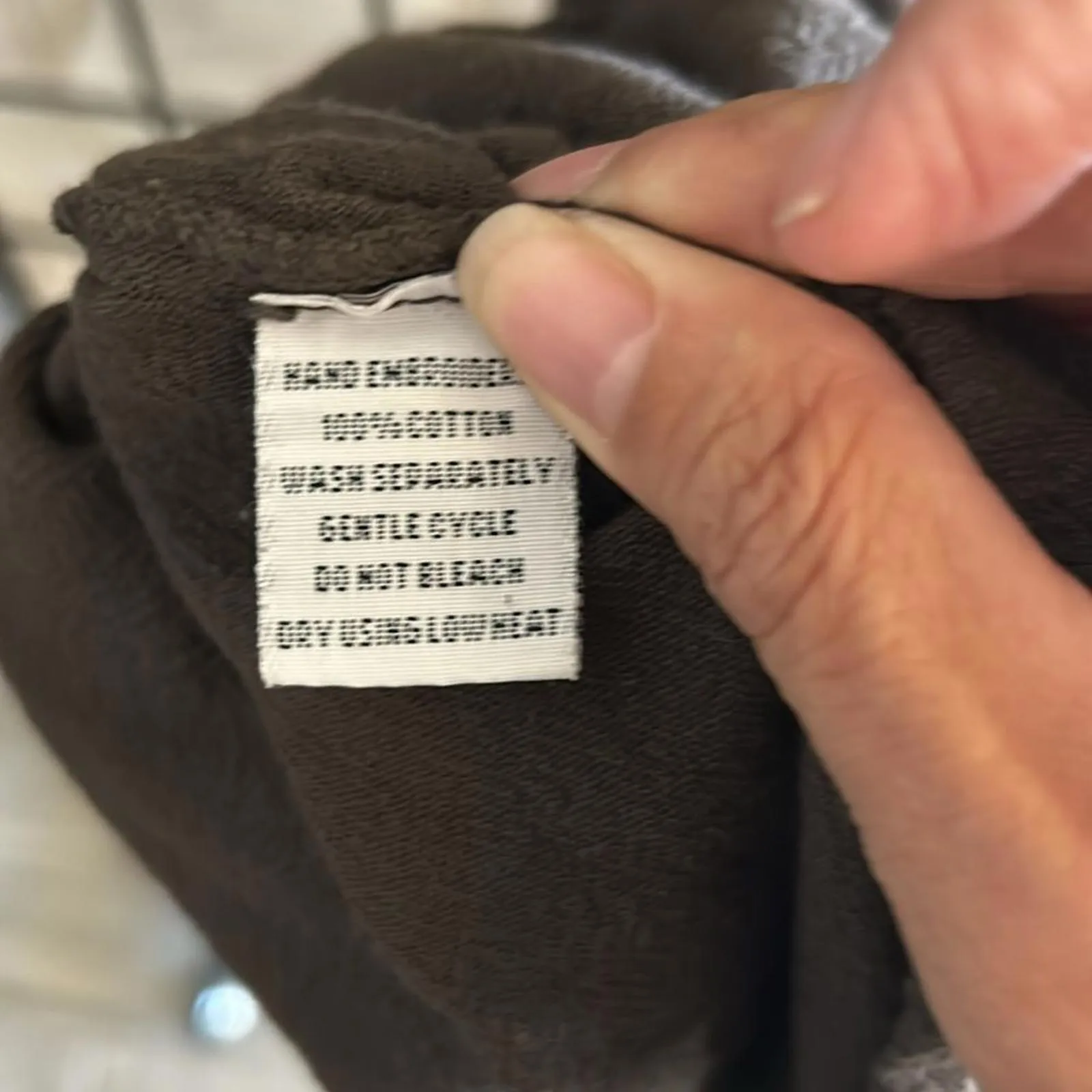 NWT Manta Del Lago Short Sleeve Dress Sz Small Brown Boho Shark Bite Hem - Image 5