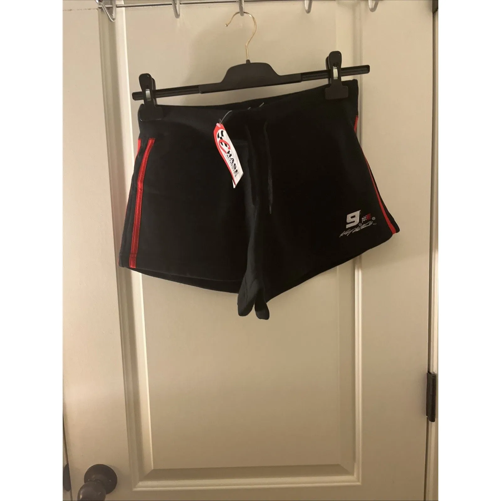 Vintage Bill Elliot #9 CHASE Authentics NASCAR Shorts Black Red Womens Juniors M Size M - Image 8