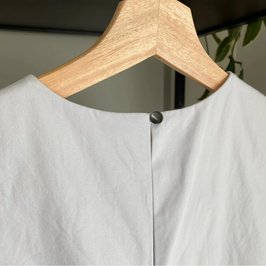 Theory Layered Shift Dress in Hydrangea Twist Twill - Image 3