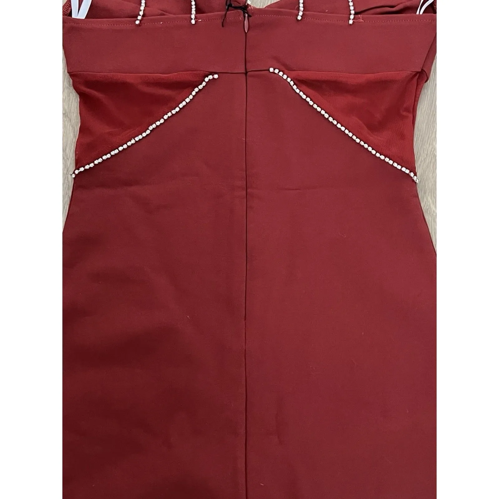 Superdown jaxie diamond mini dress In Rust Size Small - Image 8