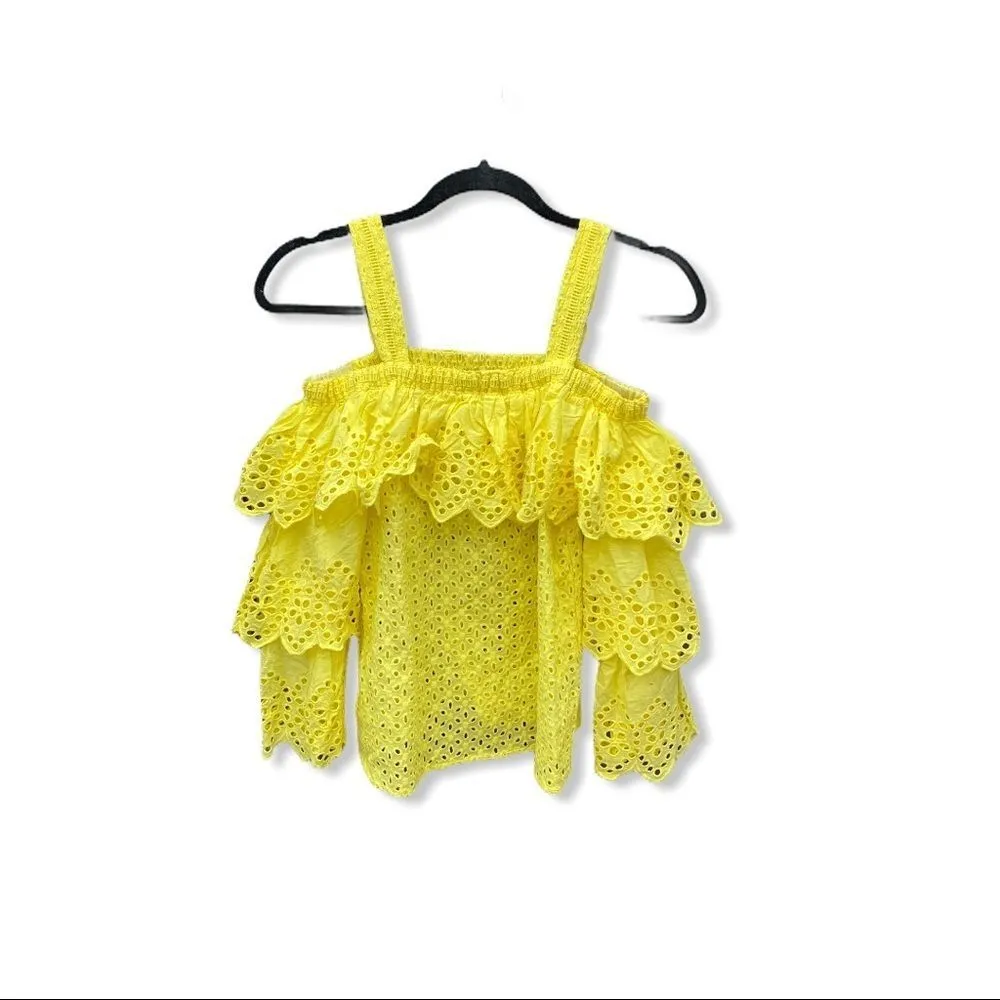 Endless Rose  Cold Shoulder Eyelet Top - Image 2