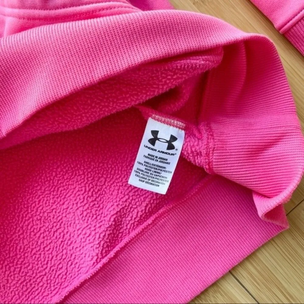 Striped Logo Storm Hoodie Pullover in Pink Size Medium M Womens - Image 9