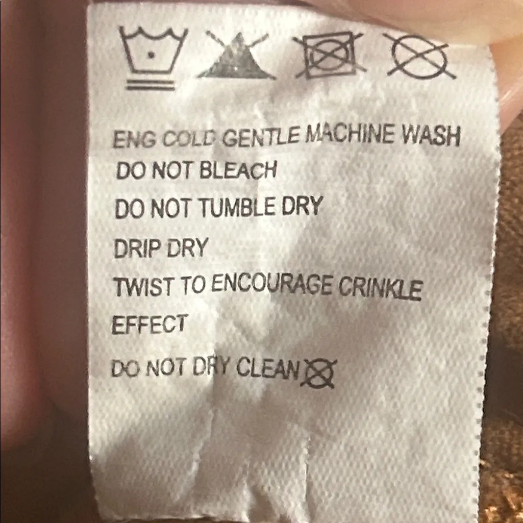 LA Hears Tan Cargo Shorts with Relaxed Fit Paper Bag Waist - Image 6