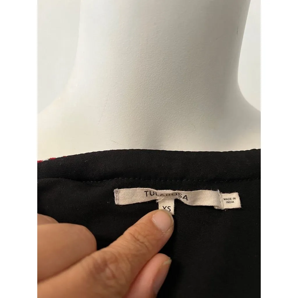 Tularosa bohemian Native Print jacket size XS Black white belted festival Aztec - Image 8