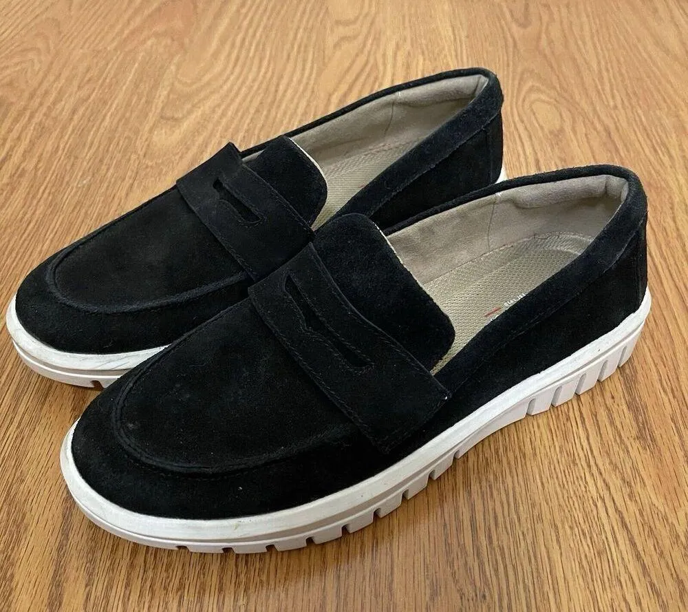 BLONDO Black suede leather slip on waterproof loafer sneakers size US 6.5 - Image 2