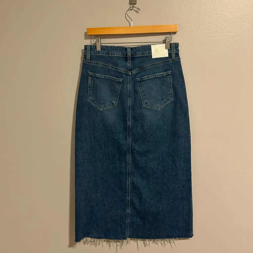 PAIGE Meadow Midi Skirt in Stefania Distressed size 27 (4) - Image 5
