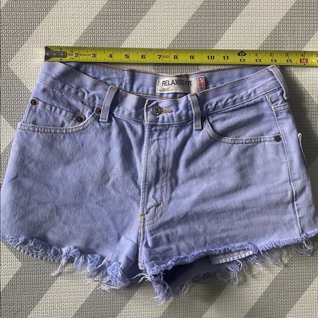 Levi Strauss & CO. Light Blue Denim Shorts 100% Cotton Size W29 L30 (See Pics) - Image 5