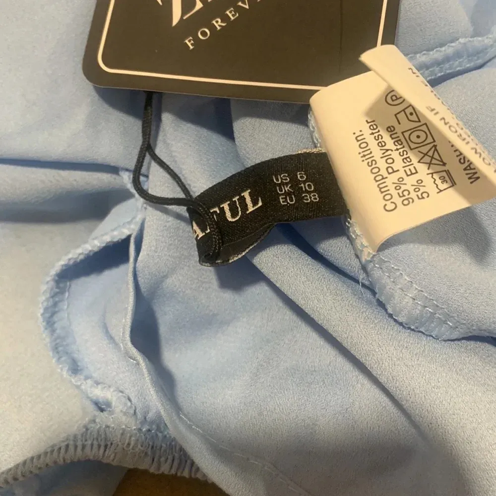 Zaful light blue open back dress - Image 5