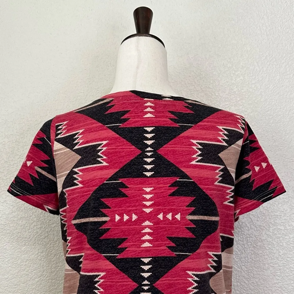 Lauren Ralph Lauren Southwestern Self-Tie Short Sleeves Top, Sz SP - Image 7