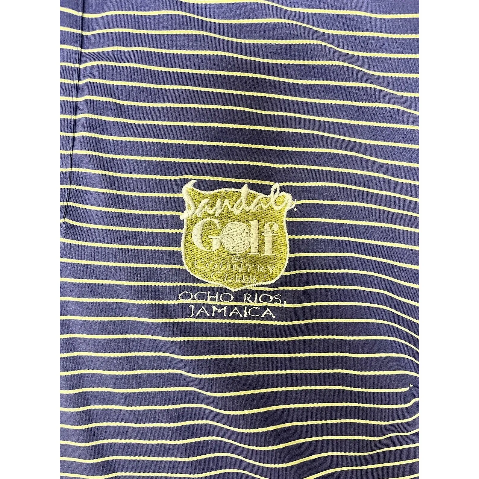 Nike Dri-Fit Golf Short Sleeve Polo Shirt Women’s Size Med Purple Yellow Stripe - Image 2