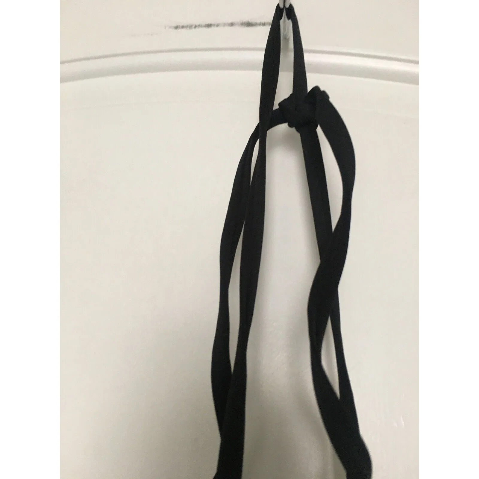 C Apparel Women's Black White Swim Top Tie Neck Size Large Swim Wear - Image 4