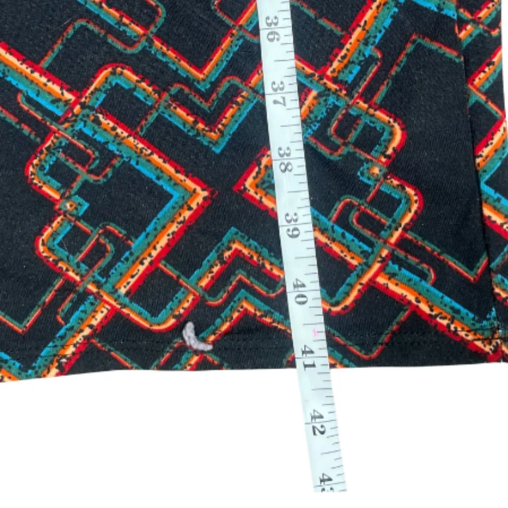 Women's Geometric Multicolor 3/4 Sleeve Midi Dress Casual Brunch Size M - Image 6