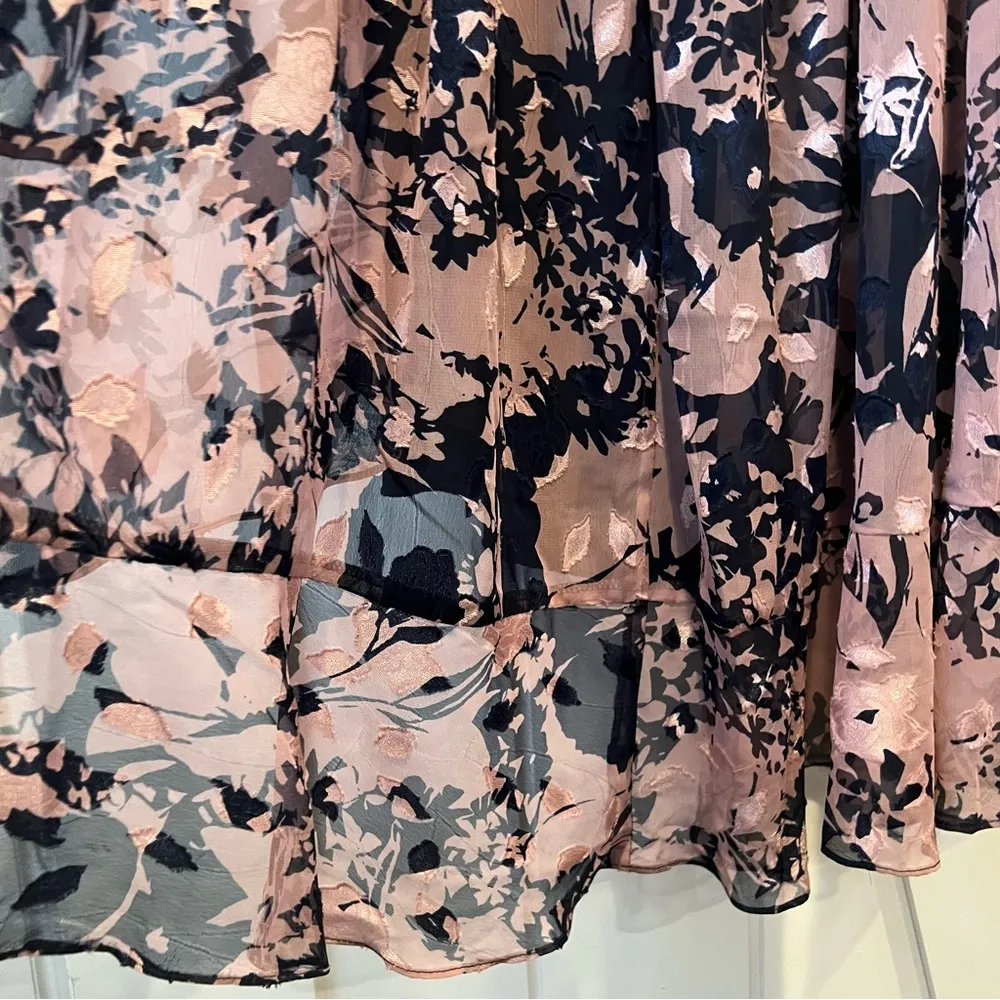 David's Bridal Metallic Floral A-line Tank Dress Gown Maxi Size 18 Easter - Image 12