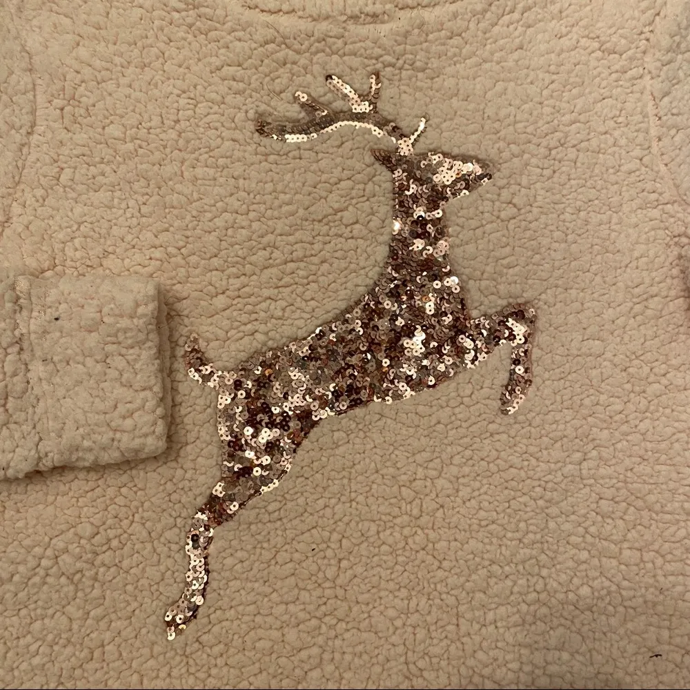 Sequined Reindeer Sweatshirt - Image 2