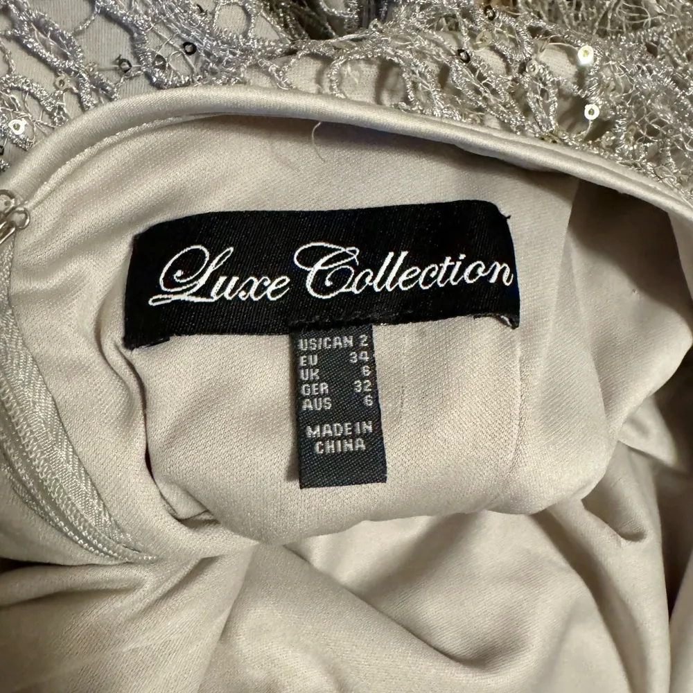 Luxe Collection Silver Sequin Mini Dress in size 2 - Image 2