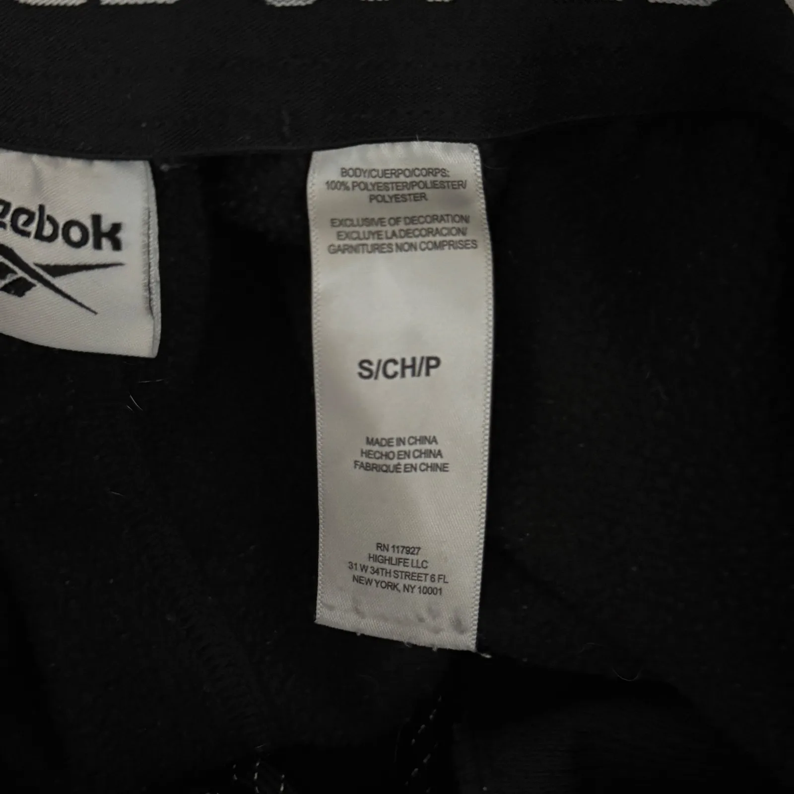 Reebok Track Pants Women Athletic Training Workout Jogger Zip Pocket Black Small - Image 7