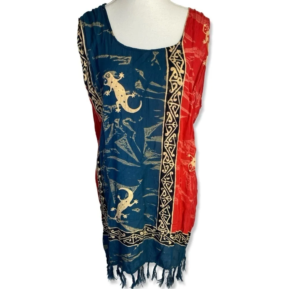 ⭐️HANDMADE Tribal Batik Boho Beach Swim
Coverup - Image 2