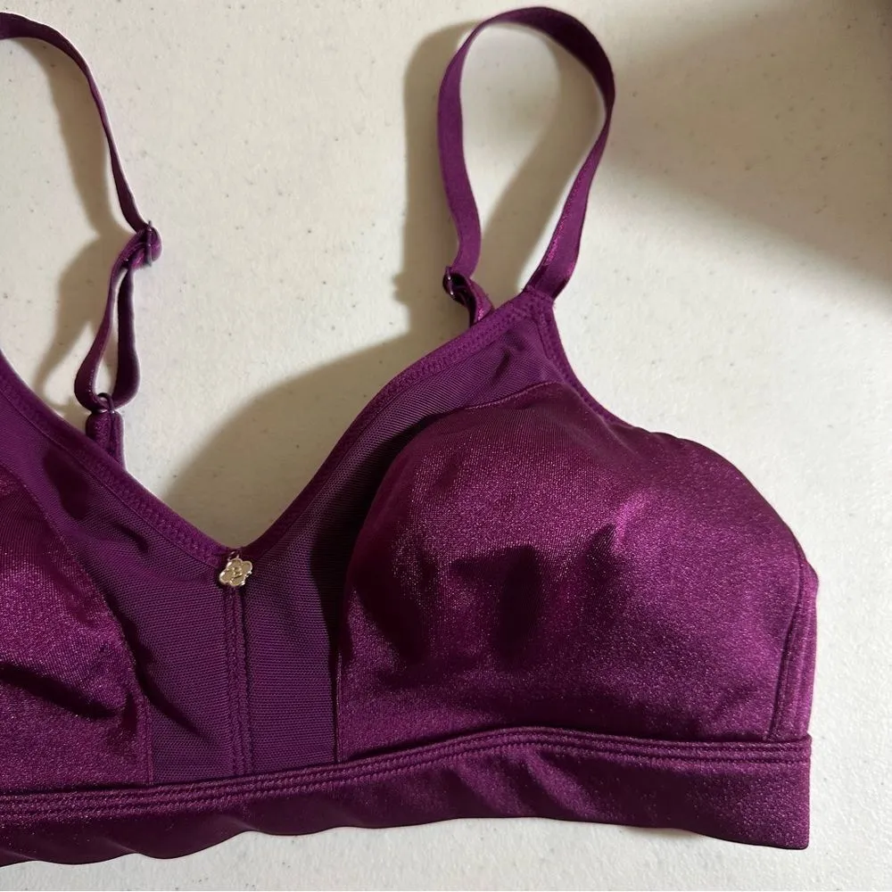 Breezies Rasberry "Purple" Light Support Bra‎ Size 34C Pink - Image 5