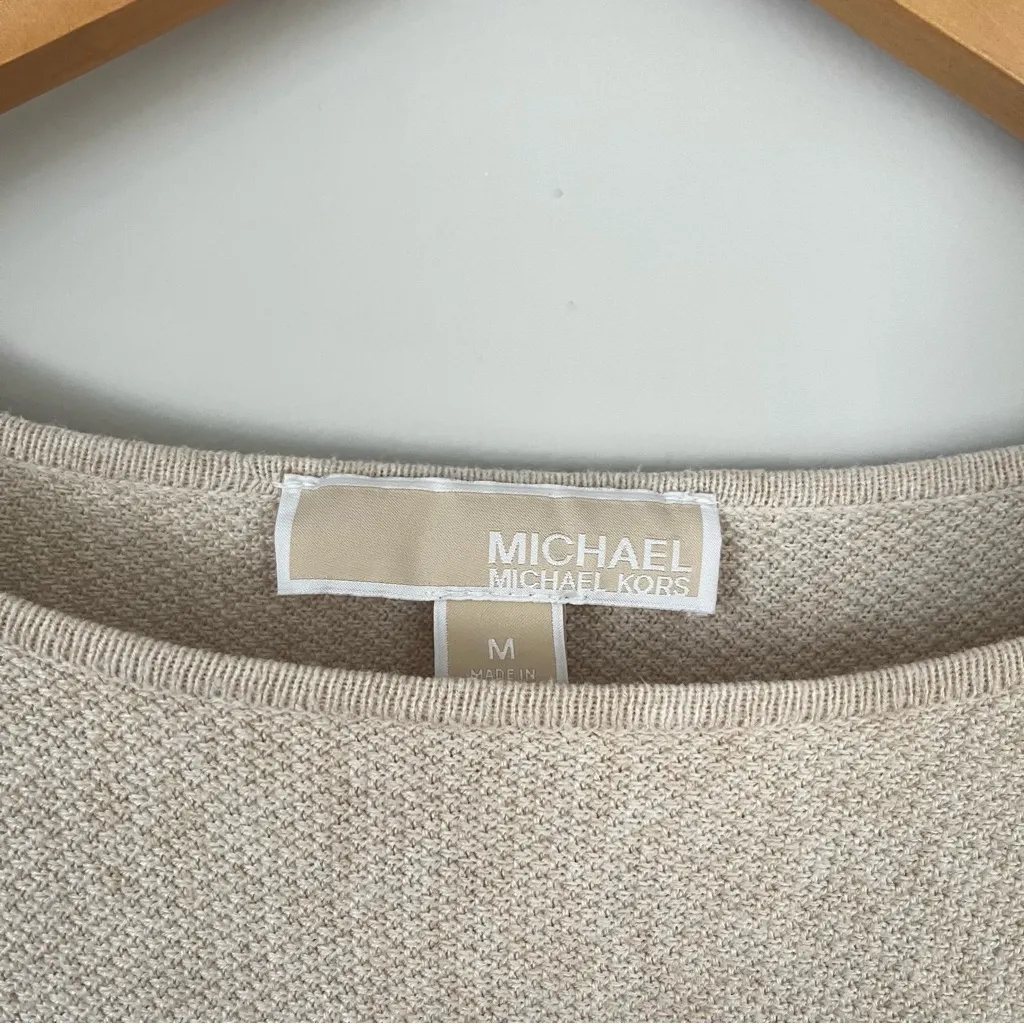 Michael Kors Cream Lightweight Sweater Size Medium - Image 3