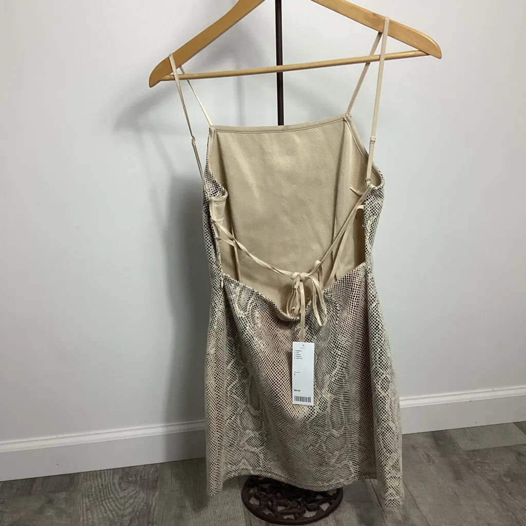 UO Textured Snake Print Mini Dress Size  Small NWT - Image 5