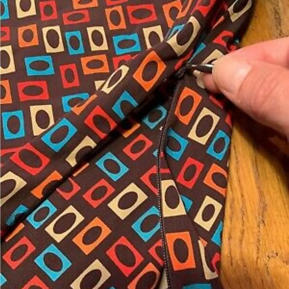 Vintage 90s Y2K Aesthetic Old Navy Retro Print Tank Top Sz Small Silky - Image 6