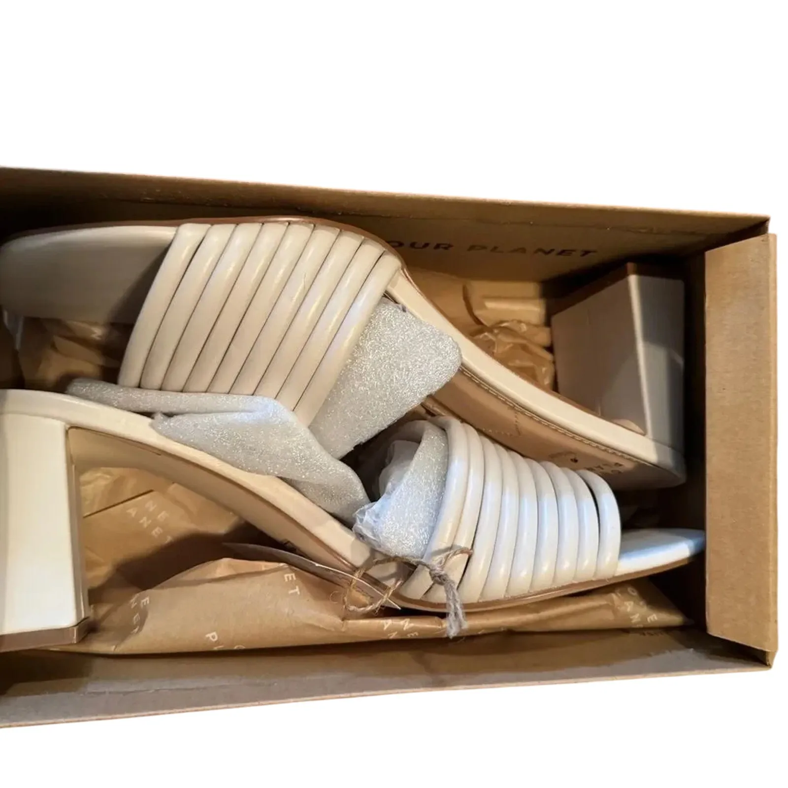 ONE PLANET by QUPID Kerstin Strappy Block Heel Sandal, Size 10, New w/ Tag Box - Image 10