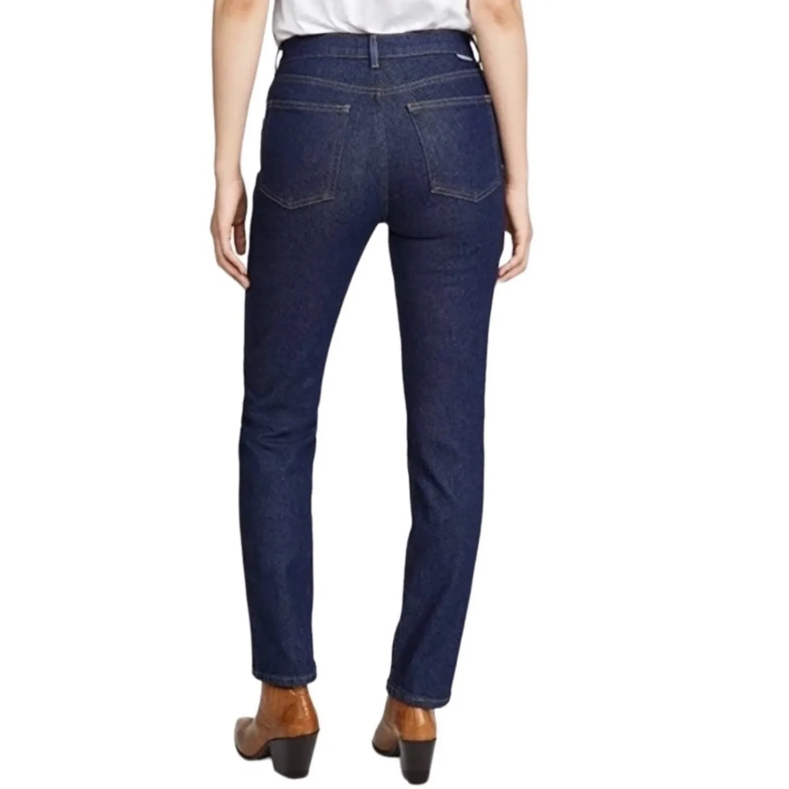 BOYISH High Rise Straight Jean Women 27 Blue Normcore Work Classic Everyday NWOT - Image 3