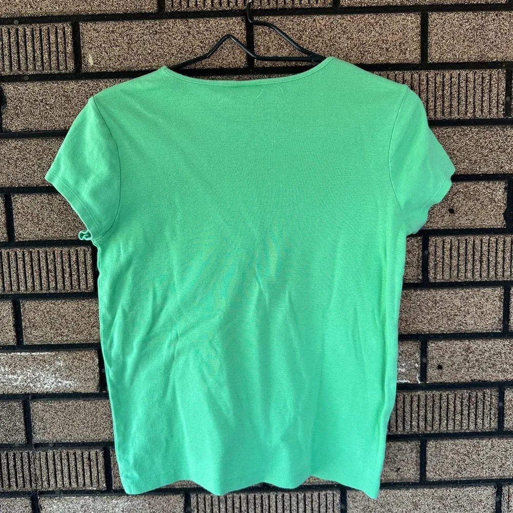 Old Navy Vintage 100%  Cotton Seafoam Green Tee Size 16 - Image 4